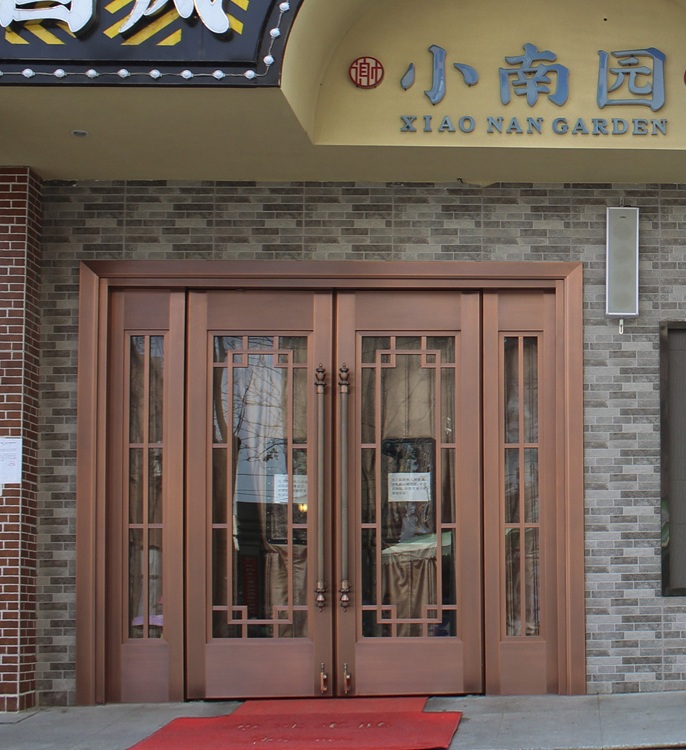 玻璃銅藝門